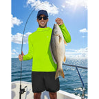 Pinspark Upf 50+ Sun Protection Hoodie Men With Mask Quick Dry Long Sleeve Fishing Hiking Shirts Uv Rash Guard Lightweight