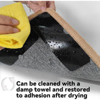 Rug Carpet Non Slip Grippers, Reusable Rug Tape Pads, No Damaging for Hardwood Floors, Strong Hold Carpet Corner Stickers for Area Rugs Flat, Removable, 8Pcs