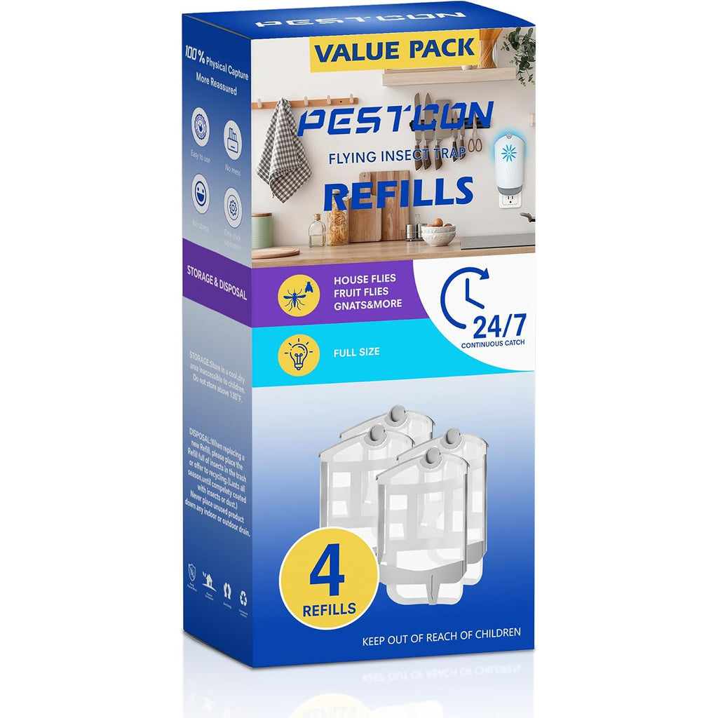 4 Pack Refill Cartridge Kit Compatible With Zevo Refill M364, Refill Compatible With Plug In Light M364 And Max