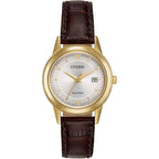 Citizen Ladies' Eco-Drive Classic Leather Strap Watch With 3-Hand Date