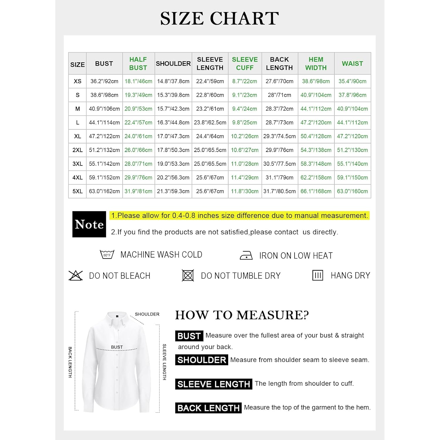 Button Down Shirts for Women Oxford Shirt Cotton Dress Shirts Collared Long Sleeve Wrinkle Free Blouse Tops