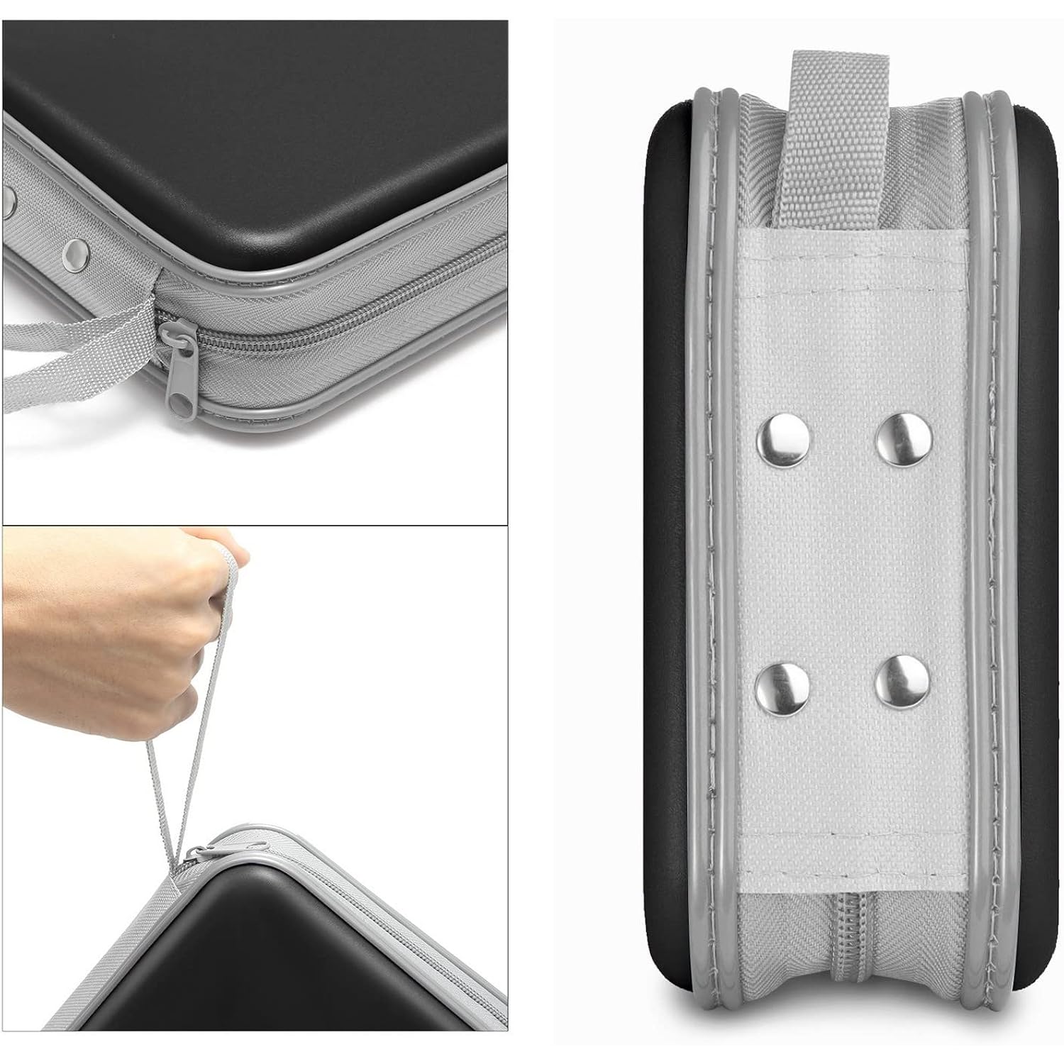 Siveit Cd Case, 40 Capacity Cd/Dvd Case Holders Wallet Hard Plastic Dvd Disc Cases Storage Binder For Car Home Office Travel (Black)