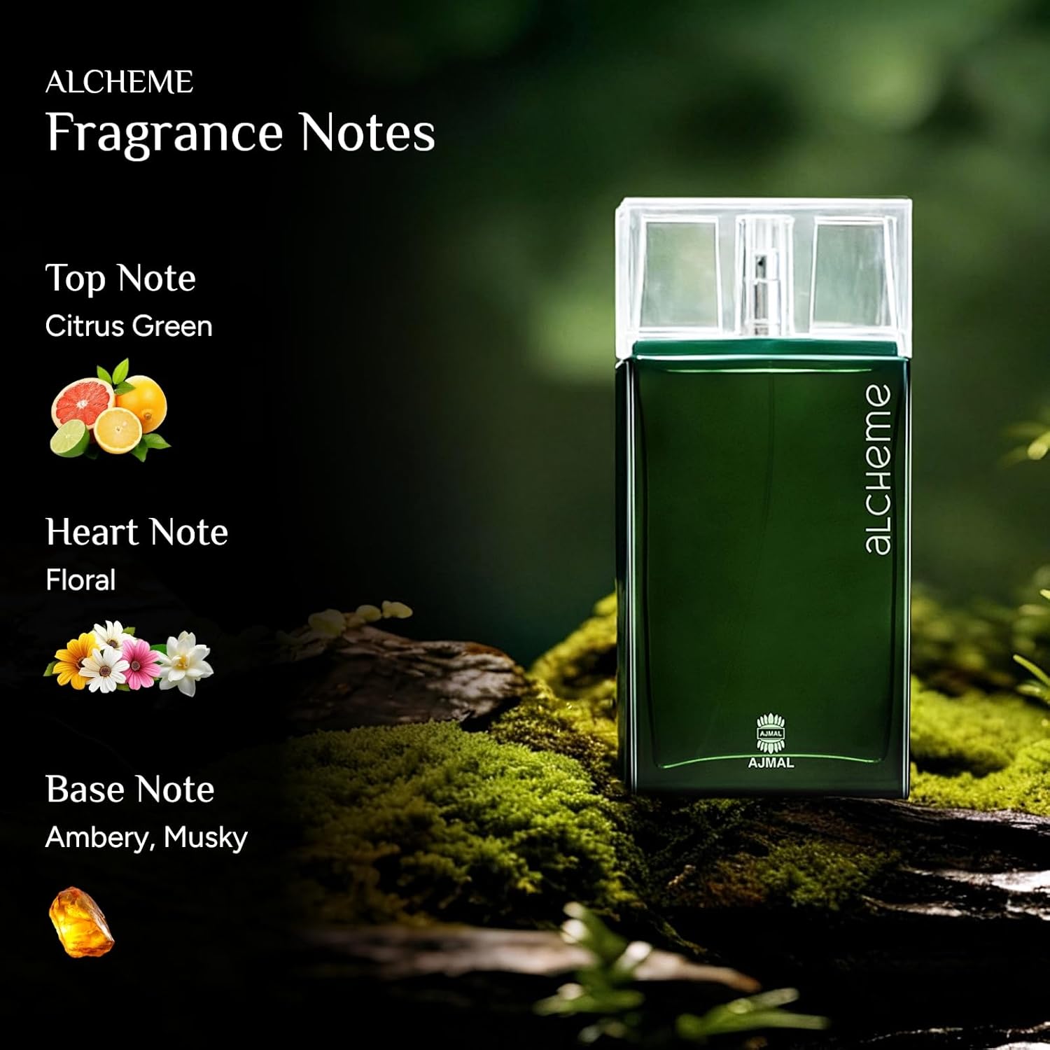 Ajmal Alcheme Eau de Parfum for Men, 3.0 fl oz / 90 ml, Premium Woody Spicy Aromatic Masculine Fragrance, Long Lasting Men’s Perfume, Made in Dubai Scent