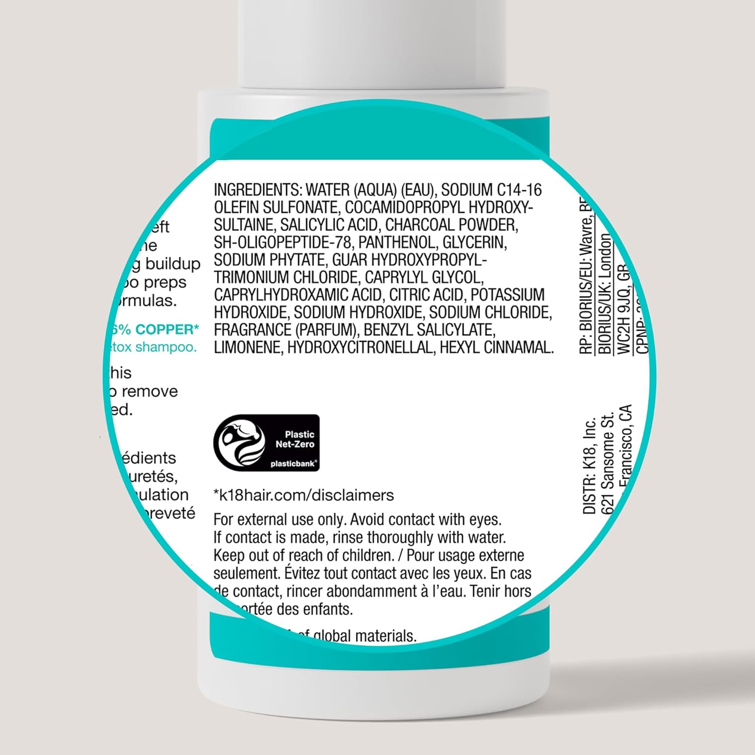 K18 PEPTIDE PREP™ Color-Safe Detox Clarifying Shampoo, Non-Stripping, pH-Optimized Cleanse, Removes Product Buildup, Dirt, Oils & Metals