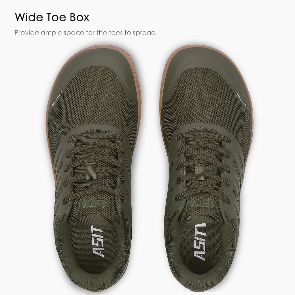 Asitvo Wide Men'S Barefoot Zero Drop Sole Minimalist Width Toe Box Walking Shoes Sneakers Tpu Toe No-Sew Upper
