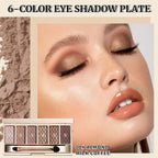 Neutral Nude Brown Eyeshadow Palette – 6 Matte & Shimmer Shades, Blendable Long-Lasting Eye Shadow Kit for Natural Everyday Makeup, Soft Glam Looks & Mature Eyes, High Pigment Smooth Formula 1