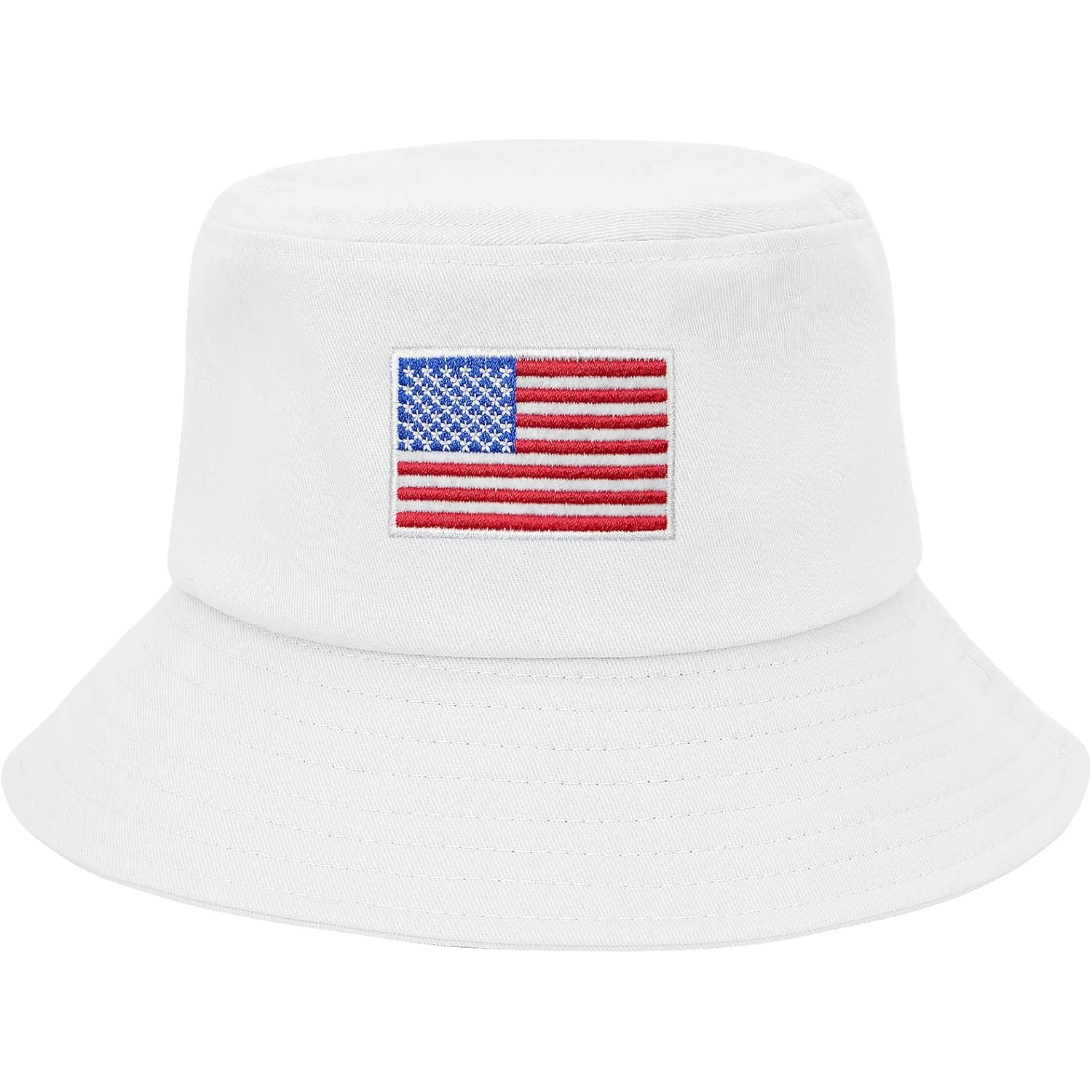 Zando Bucket Hat for Men Women Sun Hat Packable Outdoor Travel Fishing Hiking Beach E American Flag