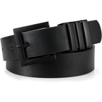 XZQTIVE Plus Size Women's Leather Belts for Jeans Pants Dress Fashion Ladies Waist Belt with Square Gold Buckle