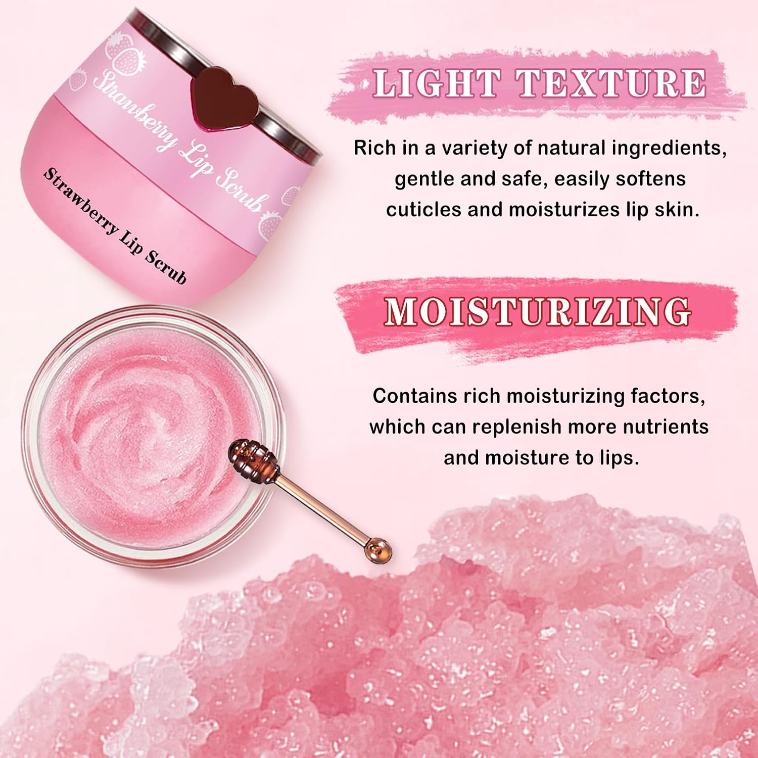 4Pcs Lip Scrub And Mask Set,Strawberry And Honey Pot Lip Balm,Reduces Lip Lines Lip Exfoliator Scrub And Moisturizer,Repair Bee Lip Balm And Lip Scrub Set,Lip Mask Overnight