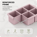 Vlm 3 Packs Large Ice Cube Molds With Stackable Lid,Silicone Ice Cube Tray For Freezer,Big Square Ice Tray For Whiskey,Cocktails,Bourbon And Soups (Neutral)