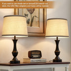 Lampshades Medium Set Of 2 For Table/ Floor Lamps, High, Medium Fabric Drum Lampshades, 13" Top X 11" Bottom X 10" Lampshades, Harp Holder Included