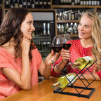 Mcsapil Small Wine Racks Countertop(5 Bottle Capacity),Metal Wine Bottle Holder Modern Black For Home Kitchen Bar,Tabletop Wine Rack For Cabinet, Pantry, Wine Bottle Storage