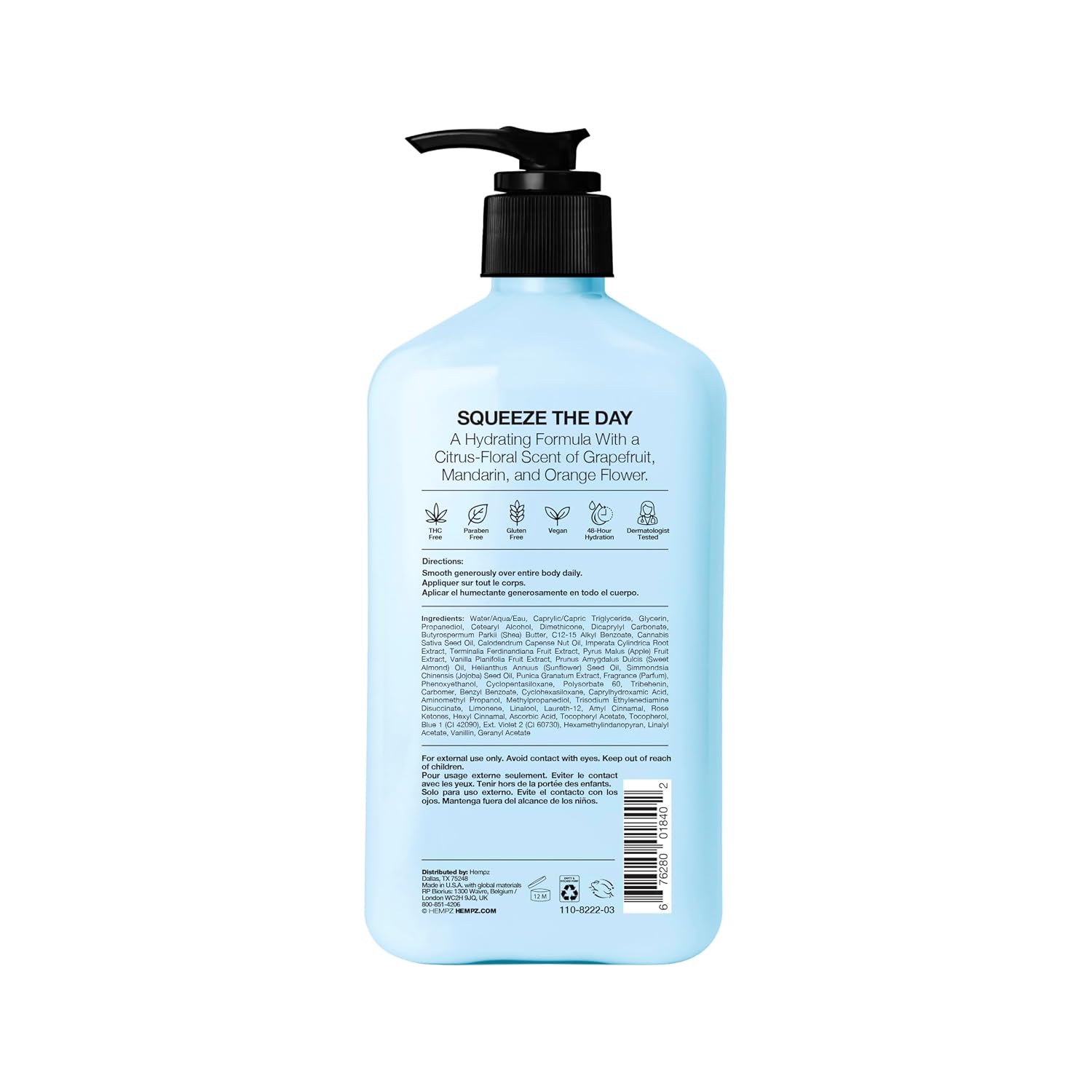 Hempz Triple Moisture Body Moisturizer, 17 Oz – Hydrating Lotion Rich With Minerals, Vitamin C, & Hempseed Oil To Nourish & Repair Extremely Dry Or Sensitive Skin For Body