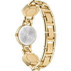Versace Stud Icon Women'S Watch, 26Mm Ip Yellow Gold Case, Black Sunray Dial, Gold Tone Bracelet, Swiss Quartz Movement, Jewelry Clasp, 3 Atm Water Resistant