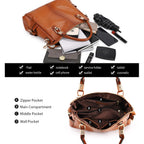 Kattee Soft Women Genuine Leather Purses And Handbags Satchel Tote Shoulder Bag