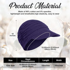 4 Pcs Soft Chemo Cancer Hats For Women Breathable Bamboo Baseball Cap Slouch Viscose Hat For Hair Loss Cancer Headwear