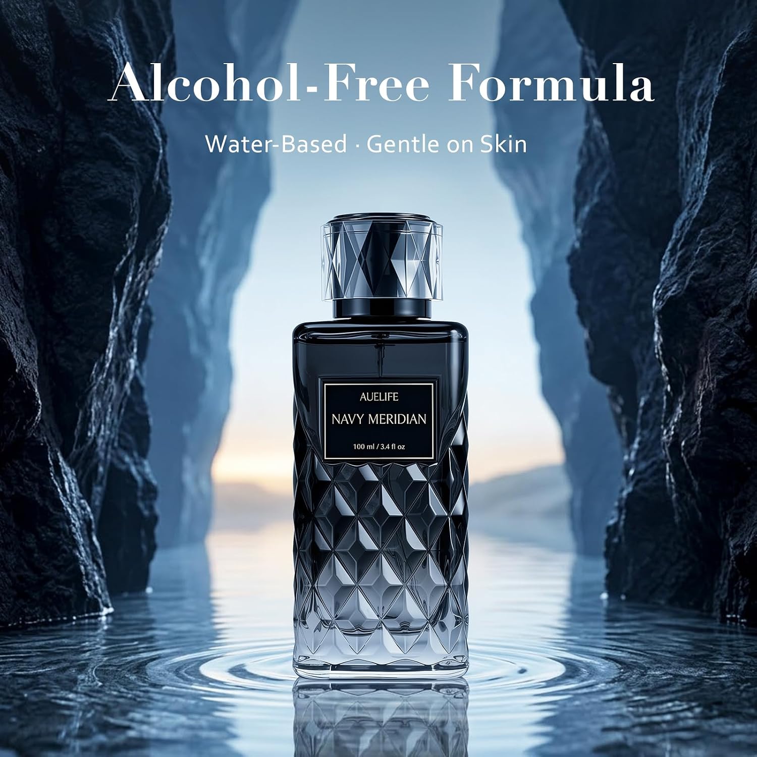 Cologne For Men, Alcohol-Free Long Lasting Perfume Fragrance, Fresh Lemon Citrus & Marine Scent With Cedar, Patchouli & Musk, 100Ml / 3.4 Fl Oz, Daily Wear, Father’S Day Gift (Navy Meridian)