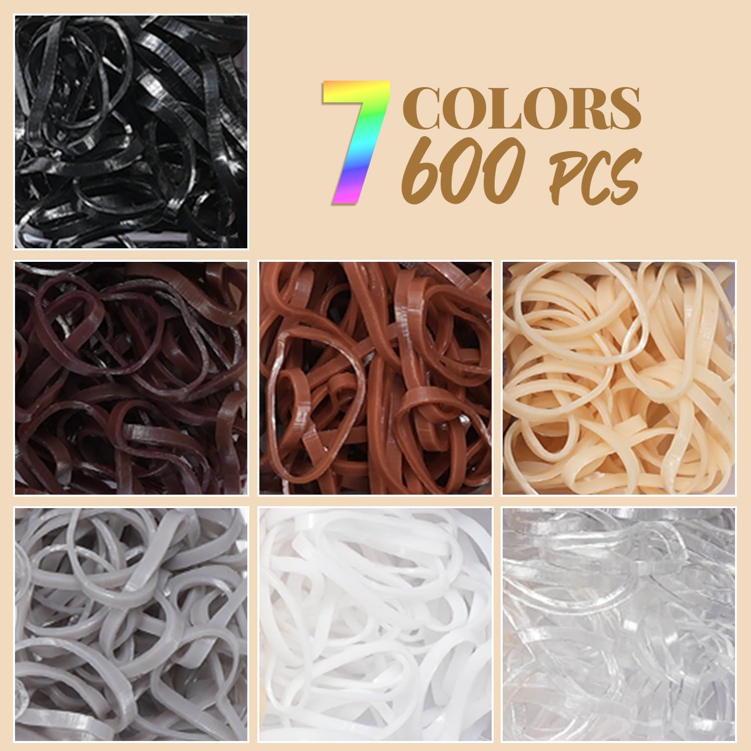 Ikoco 822Pcs Hair Accessories For Girls, Elastic Hair Ties With Neutral Color Clips And Tools
