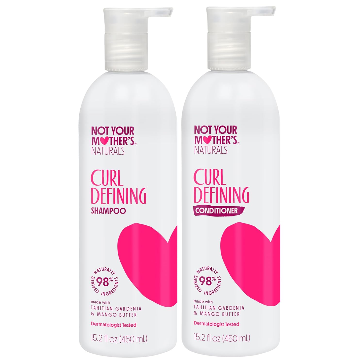Not Your Mother's Naturals Curl Defining Shampoo and Conditioner Set - (2 Pack) 15.2 fl oz - Shampoo and Conditioner for Women with All Curl Types - Made with 98% Naturally Derived Ingredients
