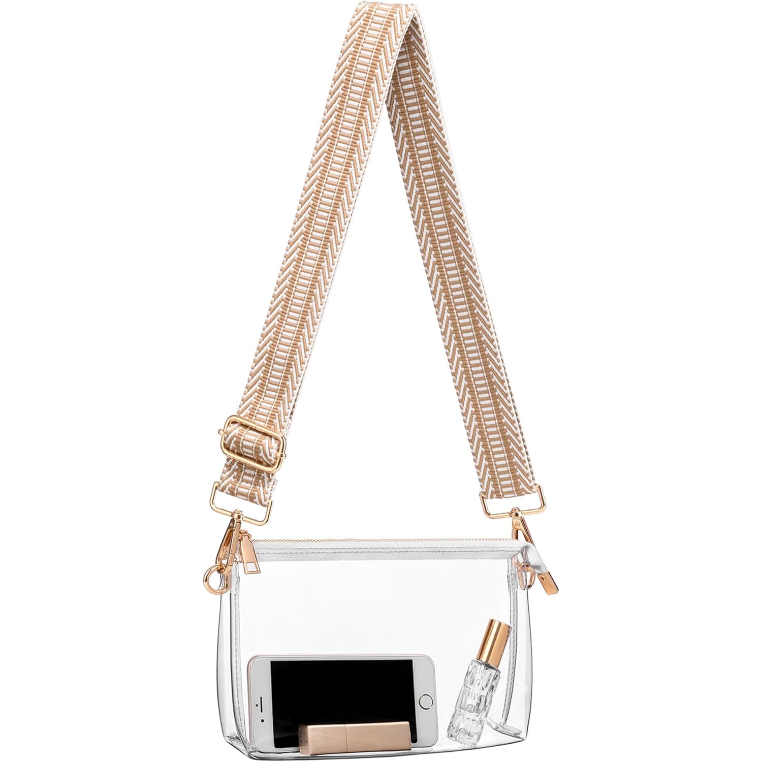 Clear Purse for Women - Stadium Approved Crossbody Bag, Small Stadium Bag for Concerts & Sports Events