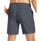 Mens Casual Dress Shorts With 5 Pockets 7 Inch Stretch Dri Fit Lightweight For Golf Travel Work Hiking