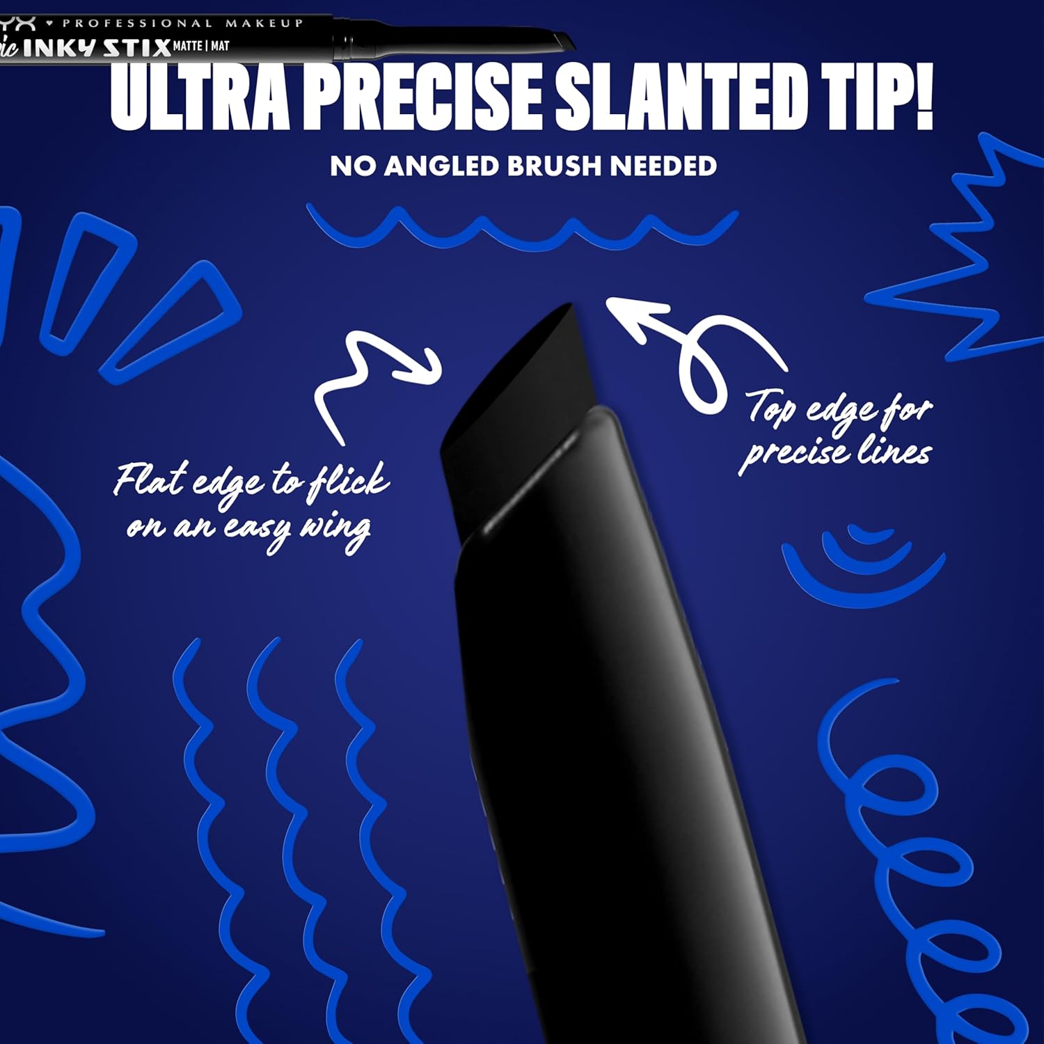 NYX PROFESSIONAL MAKEUP Epic Inky Stix Eyeliner, Mechanical Cream Gel Eyeliner, Waterproof Formula With Up To 24HR Wear - 01 Black Screen (Matte Black)