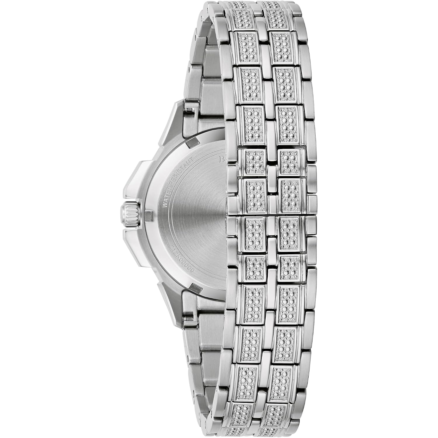 Bulova Ladies' Crystal Octava Stainless Steel 3-Hand Quartz Watch, Crystal Bezel And Dial Style: 96L305