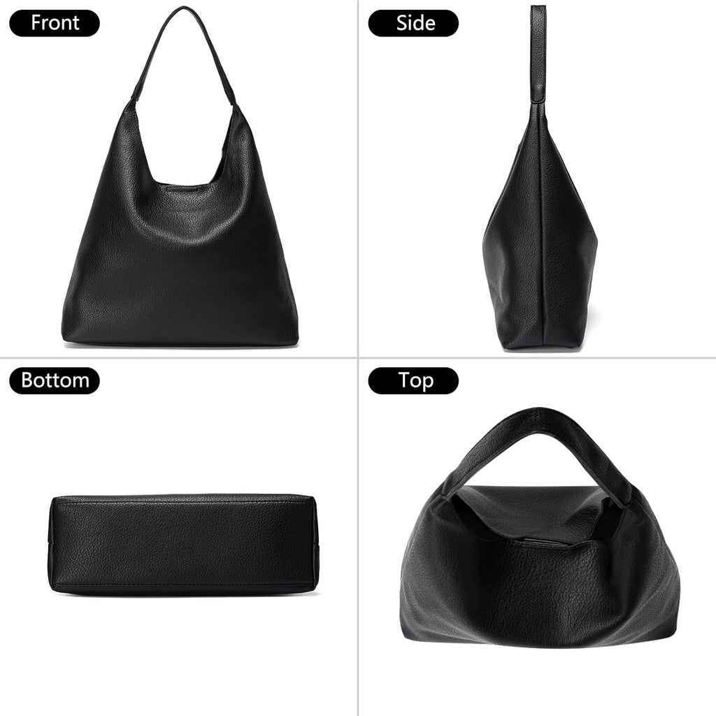 Slouchy Hobo Bags for Women Made of Genuine Leather Soft Shoulder Handbags Perfect for Work Travel and School