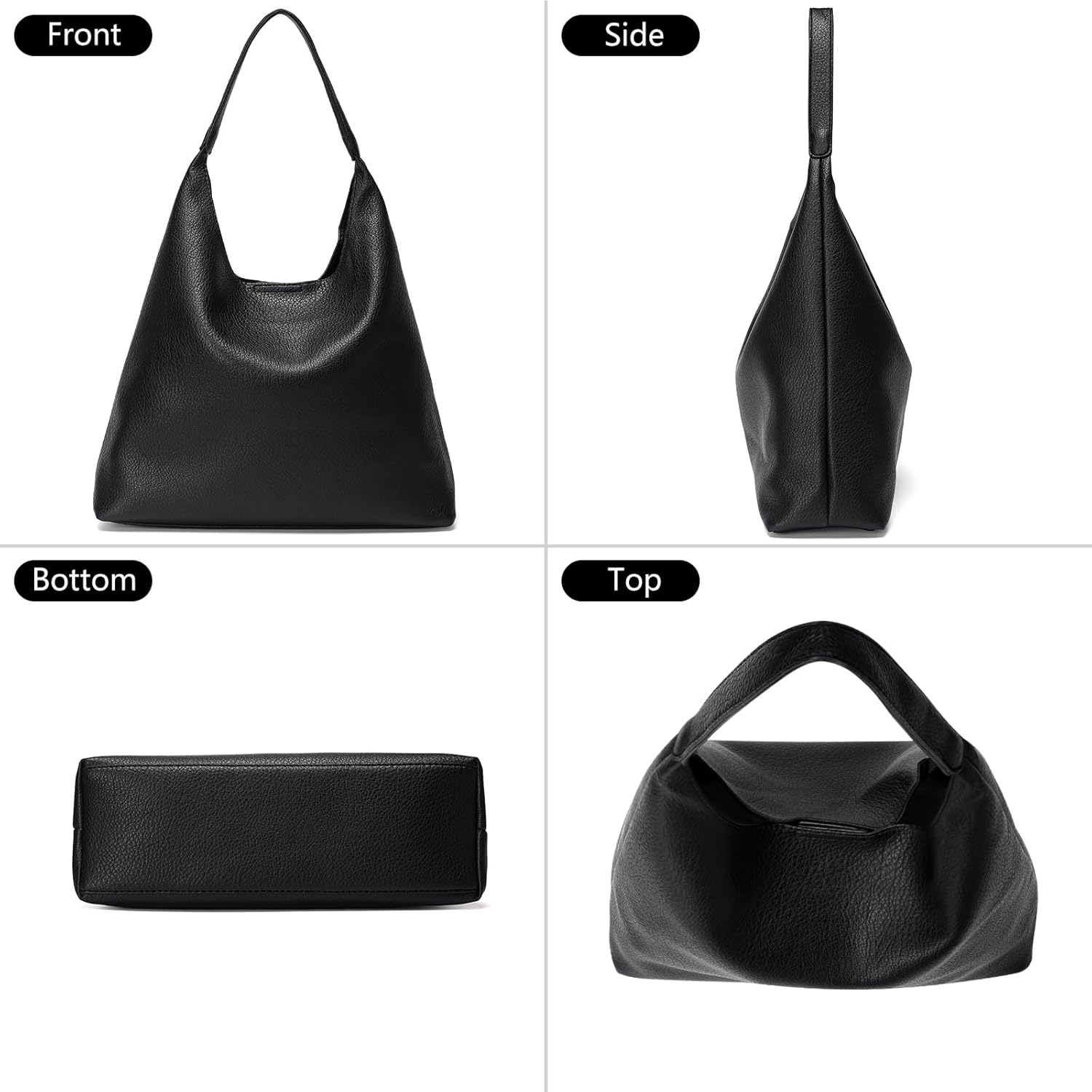 Slouchy Hobo Bags for Women Made of Genuine Leather Soft Shoulder Handbags Perfect for Work Travel and School