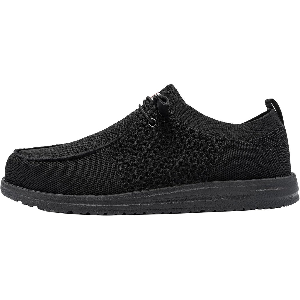 Larnmern Steel Toe Loafers Women Lightweight Comfortable Slip On Walking Casual Flats Sneakers Work Safety Shoes