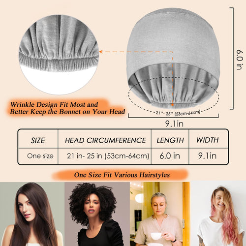 4-Piece Soft Chemo Headwear Set - Lightweight Sleeping Caps For Women With Hair Loss