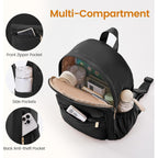 Lovevook Mini Backpack Purse For Women, Small Puffer Lightweight Backpack, Casual Daily Daypack Purse For Women, Back Pack With Anti-Theft Pocket For Travel-Black