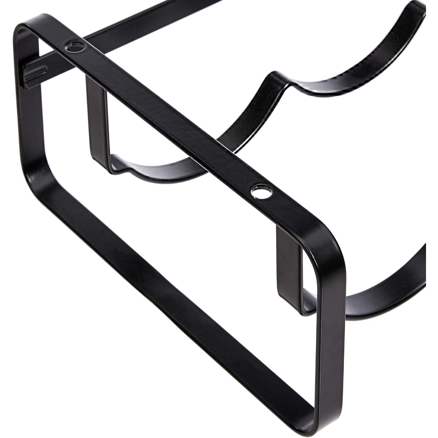 Amazon Basics Tabletop Stackable 4-Bottle Metal Wine Rack, Wine Storage, Space Saving, No Assembly Required, 3.74"D X 15.75"W X 7.87"H, Black