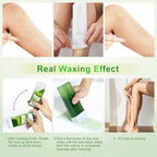 Hair Removal Wax, Wax Refill, Soft Wax Roller Cartridge for Roll on Waxing Kit, Aloe Depilatory Rolling Wax for Sensitive Skin, 4 Pack (14.1 OZ)