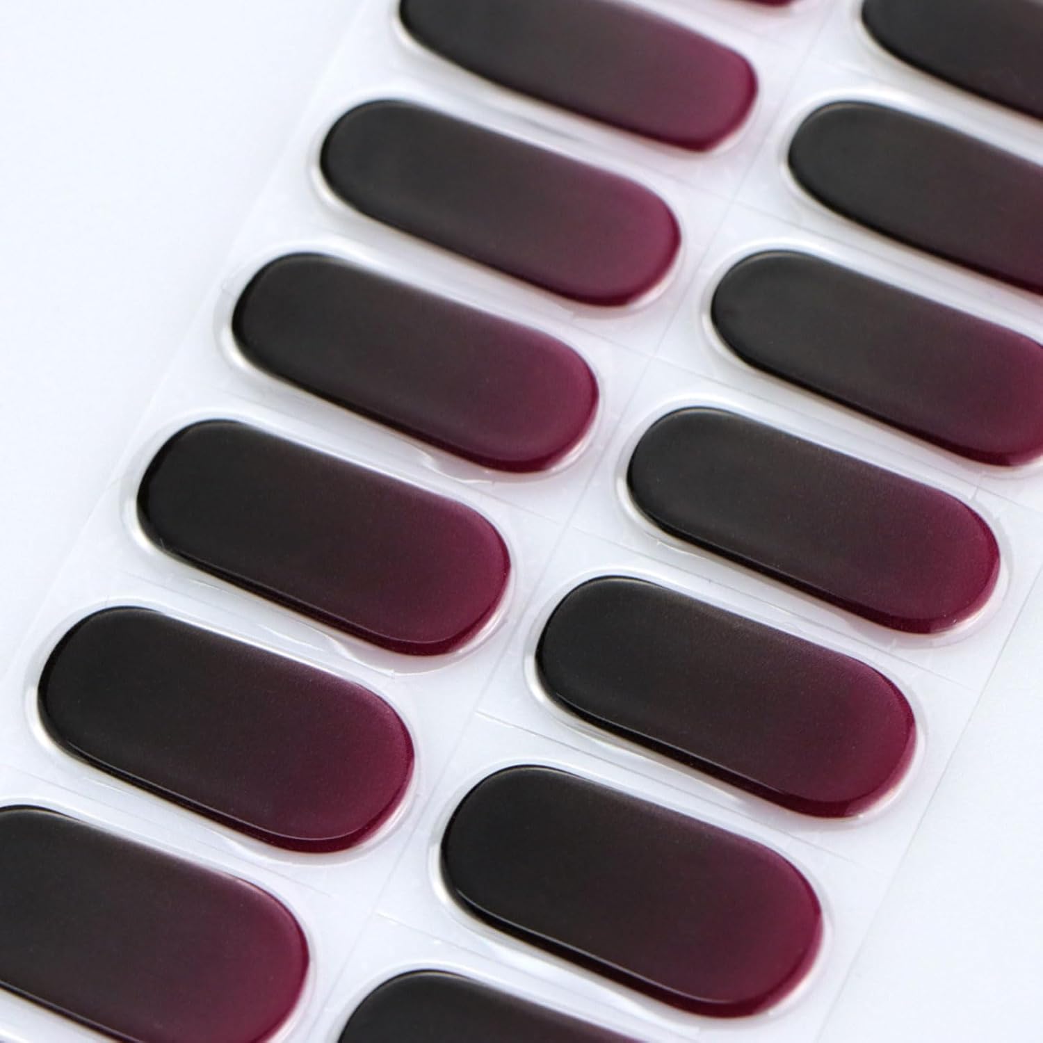 JMEOWIO Gel Nail Stickers Gradient Semi Cured Gel Nail Strips Wraps UV/LED Nails Art Design Decoration Accessories