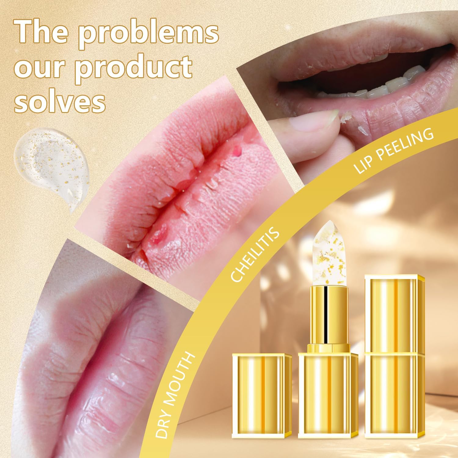 2PCS Color Changing Lipstick for Older Women, pH Adaptive Clear Lip Gloss, Transferproof Color Lipstick, Long-Lasting Hydration Without Stripping, Moisturizing Glossy Shine Lip Gloss