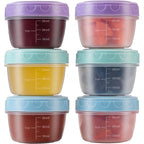 Salad Dressing Container To Go With Lids Dishwasher And Microwave Safe | Tiny Condiment Containers With Graduated Lines, Reusable Leakproof Small Sauce Containers For Lunch Box 6 Pcs 2.7 Oz Mixed 1