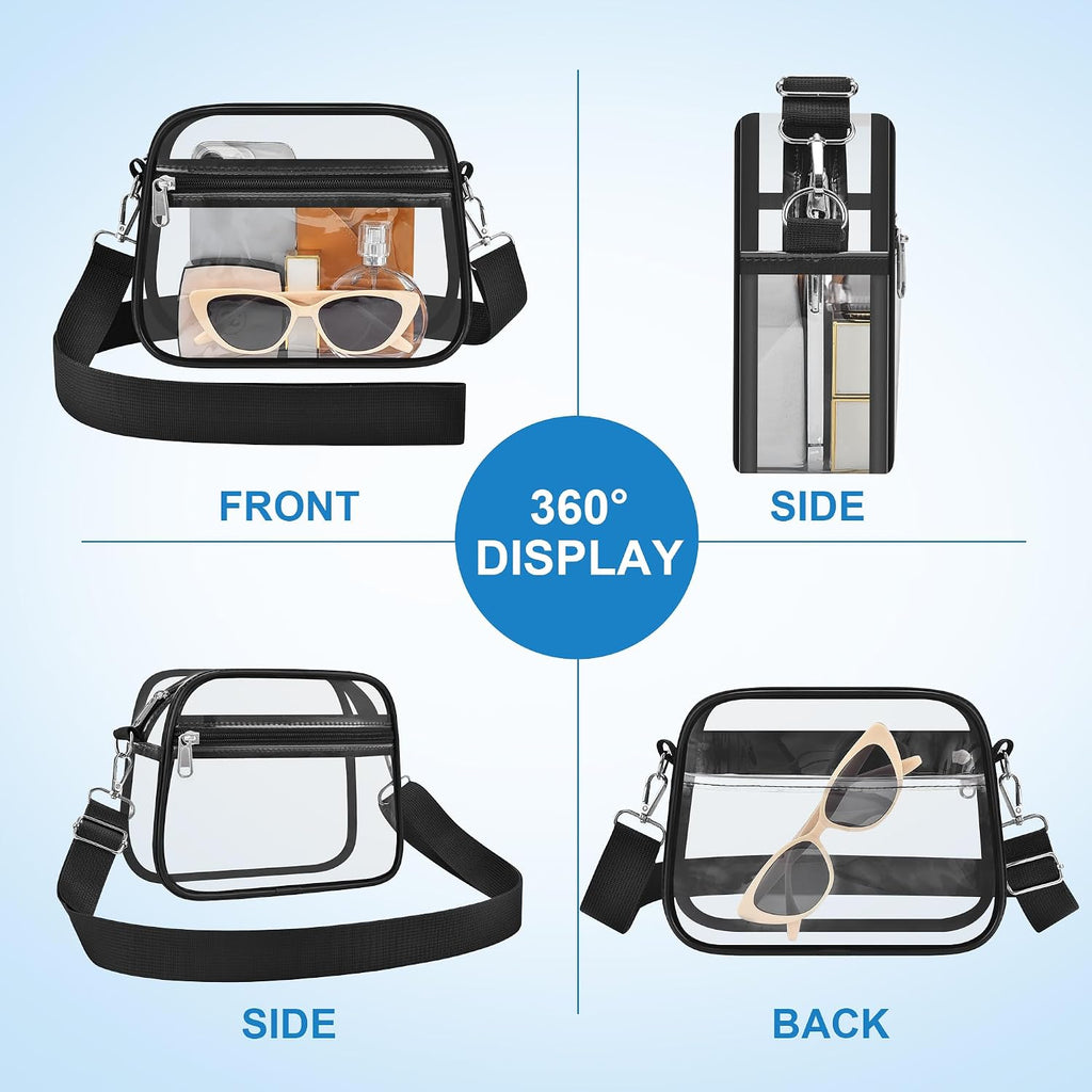 Clear Bag For Stadium Events - Stadium Approved Small Mini Clear Purse, Women'S Top-Handle Handbags For Sports Concerts