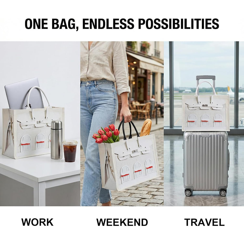 16Oz Sturdy Canvas Tote Bag For Women, Luxury Illusion Print Handbag, Unique Bridesmaid Gift & Work Bag