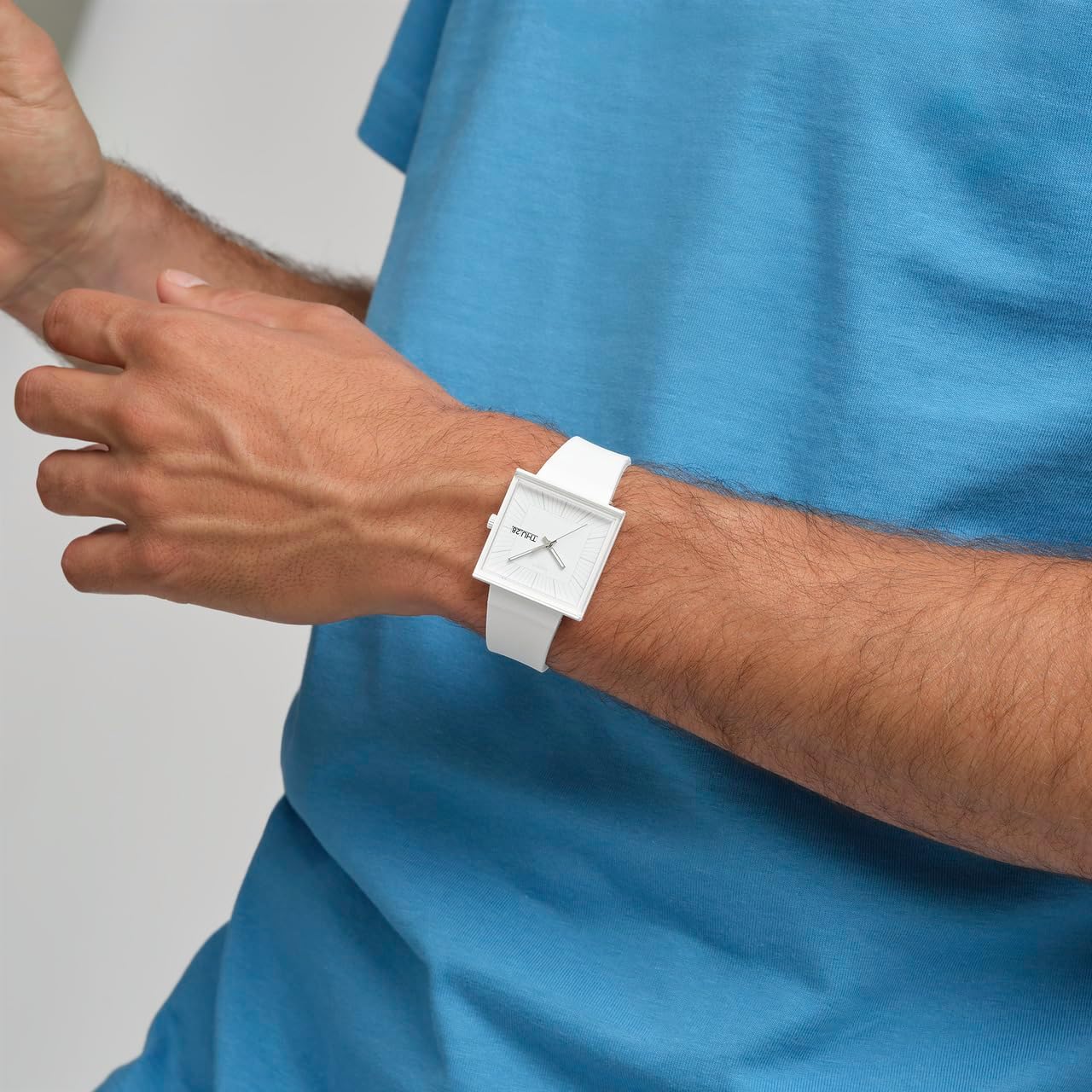 Swatch Square Bioceramic Unisex Watch Casual Bioceramic White Quartz Waterproof What If…Allwhite?