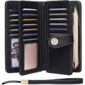 FALAN MULE Wallets for Women Trifold Wristlet Wallets Large Capacity RFID Blocking Ladies Purse Credit Card Holder