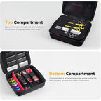 Procase Hard Barber Accessories Case, Travel Bag For 3-4 Hair Clippers And Supplies, Trimmer Organizer Storage Box With Diy Dividers, Portable Holder For Men Razor Guard Grooming Kits -Black