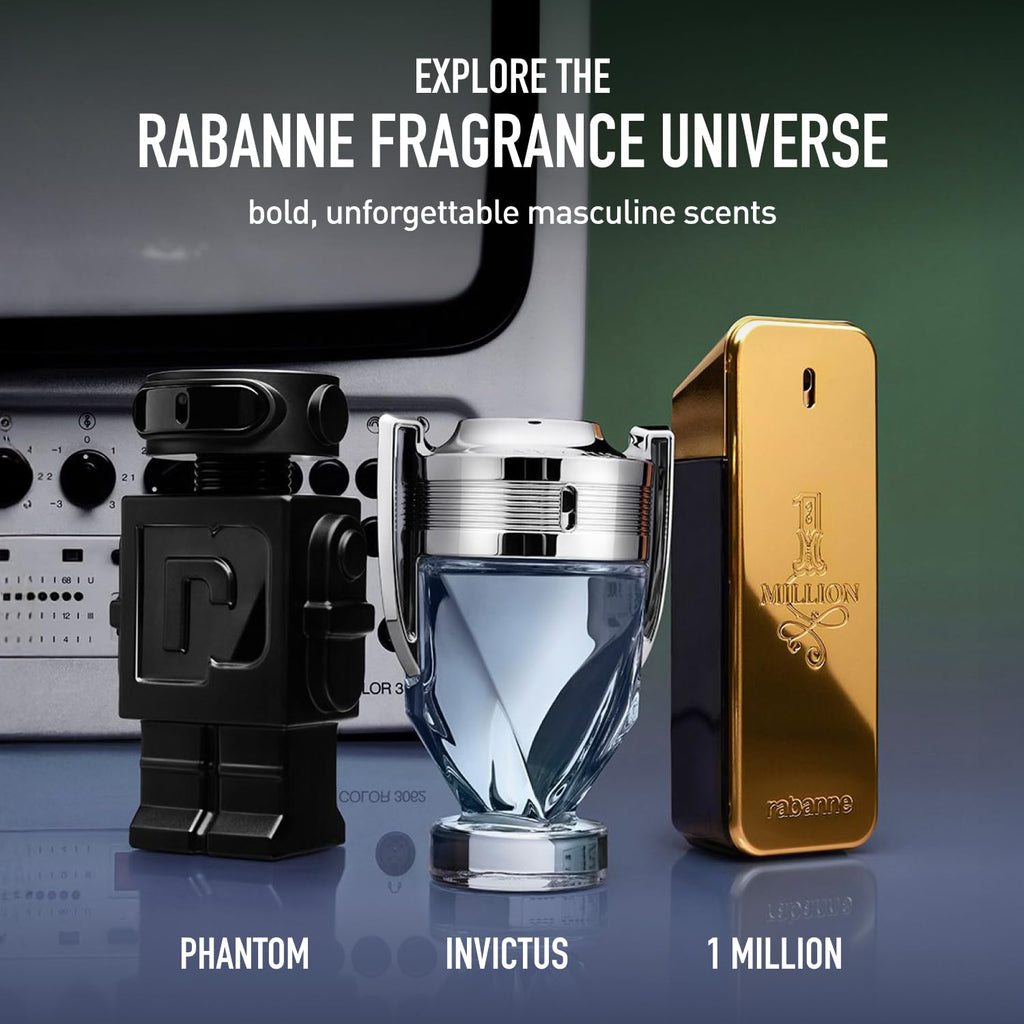 Rabanne Invictus Victory Elixir Parfum for Men - Long Lasting Intense Amber Woody Spicy Men's Perfume with Cardamom, Lavender & Vanilla - Trophy Bottle French Fragrance Spray