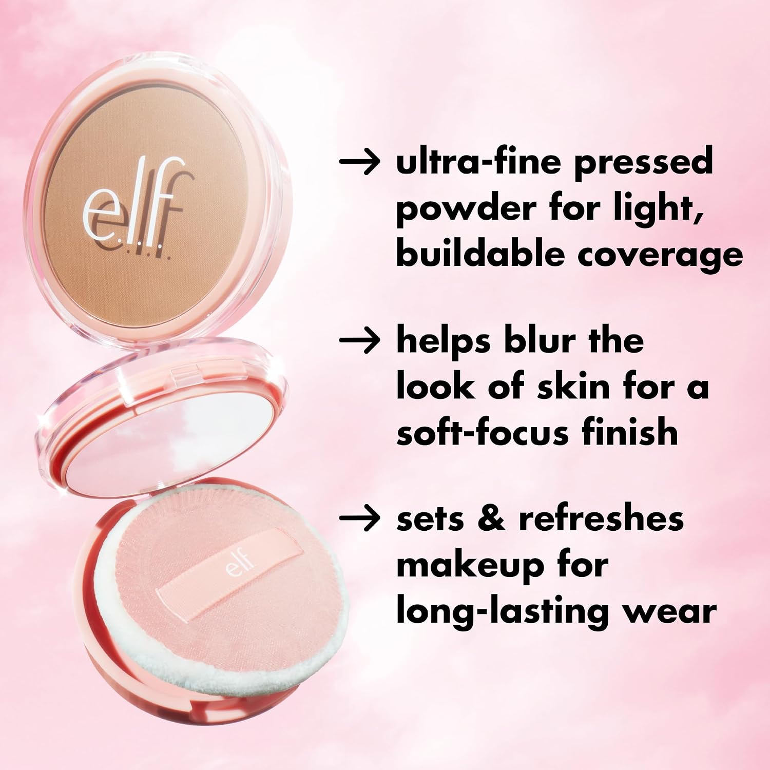 E.L.F. Halo Glow Powder Filter, Ultra-Fine Finishing Powder, Smooths The Look Of Pores & Fine Lines, Creates A Soft-Focus Glow, Vegan & Cruelty-Free, Light Neutral