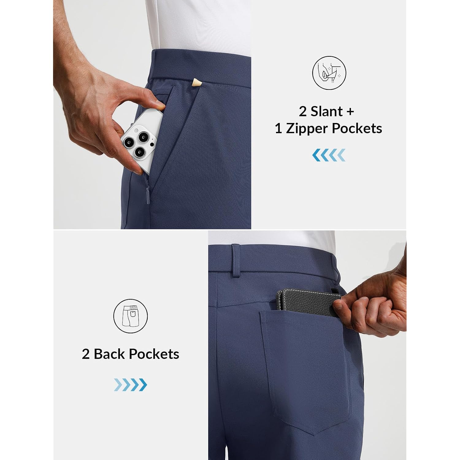 Baleaf Men'S Causal Short 7"/9" Golf Shorts Men Dress 5 Pockets Stretch Lightweight Work Athletic Short Zipper Fly Front
