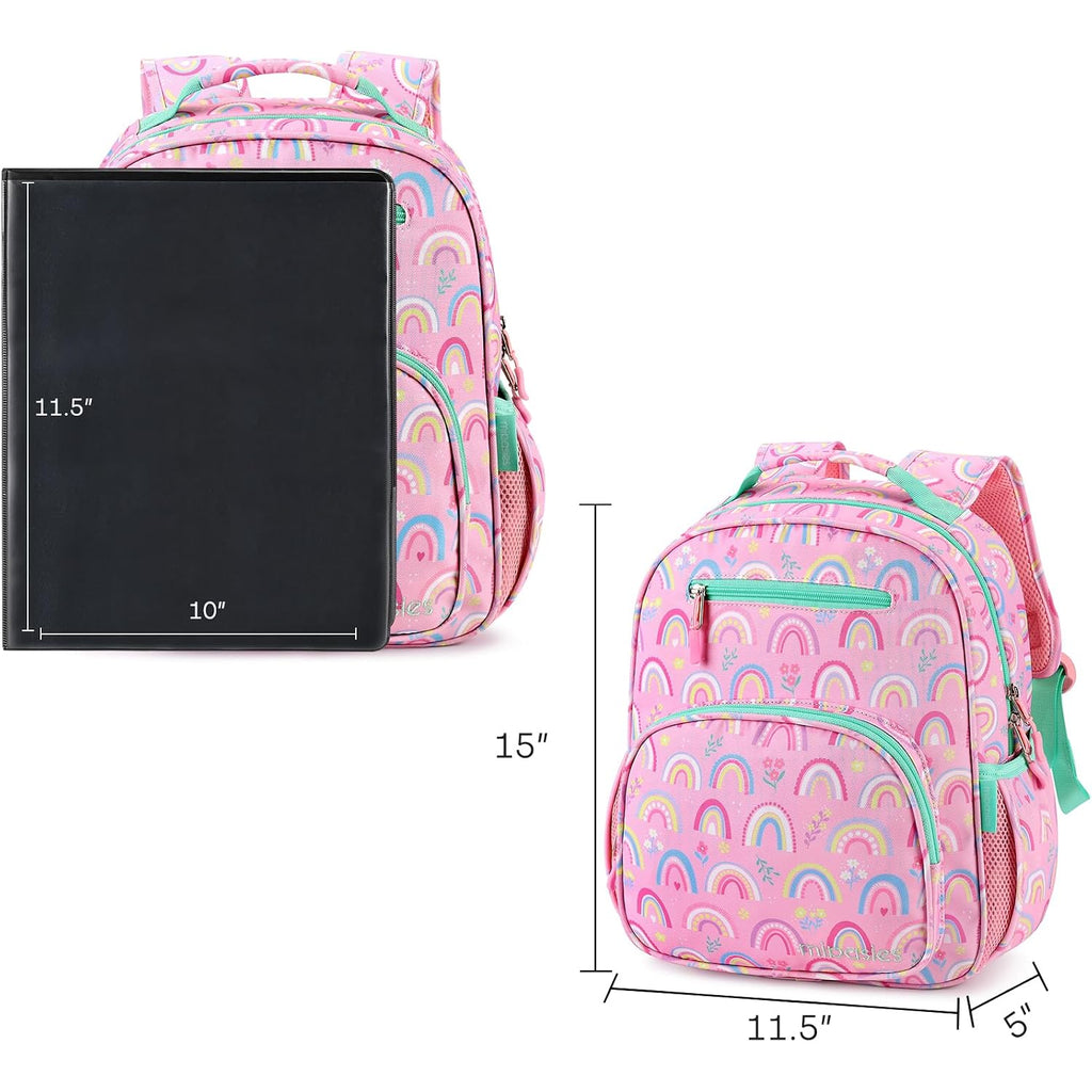 Girls Backpack 5-8: Lightweight Kids Backpacks For Girls - Girl Bookbag For Elementary School - Rainbow Pink