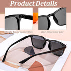 Polarized Sunglasses for Women Men Classic Retro Sun Glasses UV400 Protection Black, Gradient Brown, Champagne