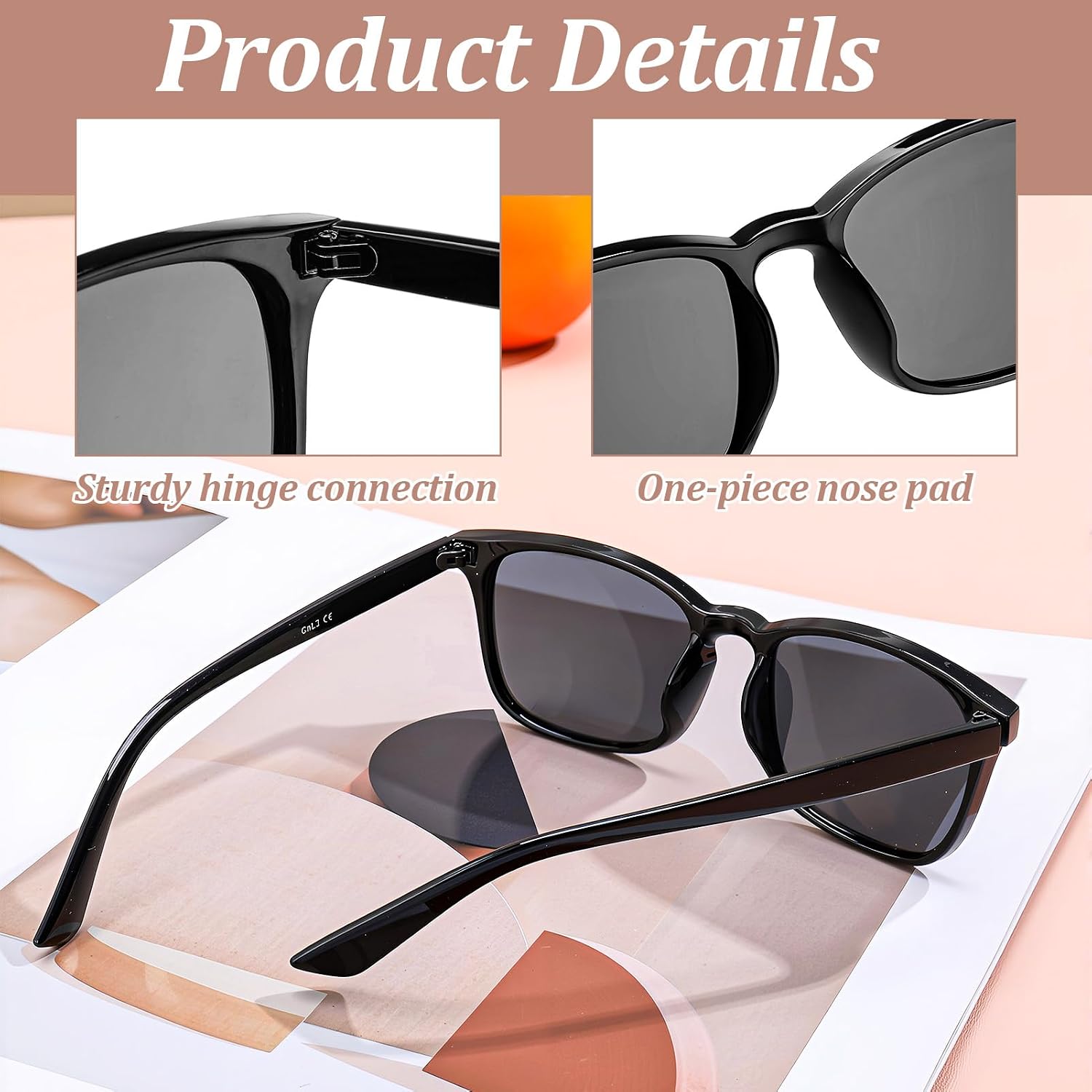 Polarized Sunglasses for Women Men Classic Retro Sun Glasses UV400 Protection Black, Gradient Brown, Champagne