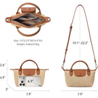 Bostanten Mini Tote For Women Crossbody Bag With Adjustable Strap Top Handle Summer Purse For Everyday Use