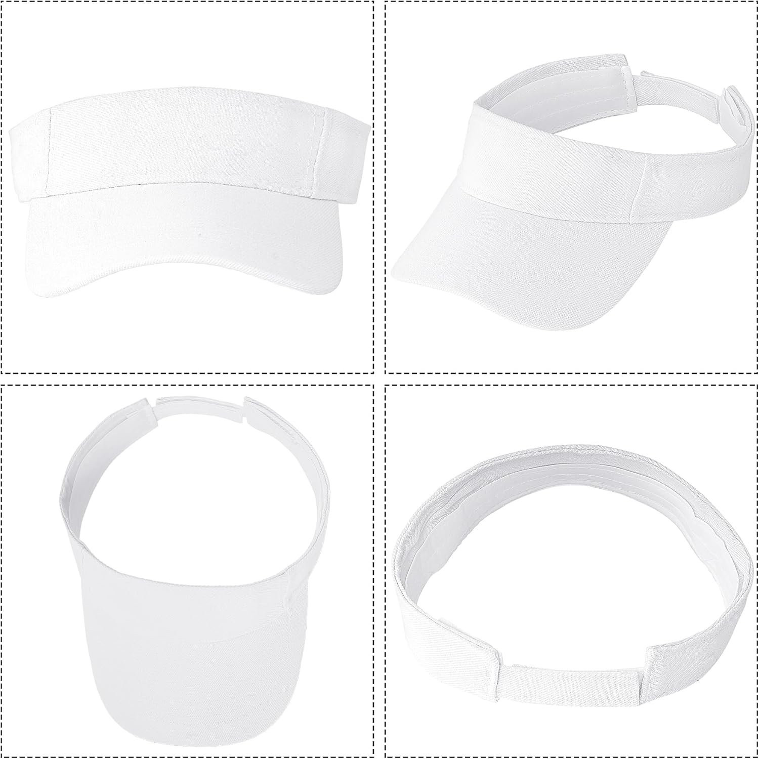 Marrywindix 2 Pieces of Sport Wear Athletic Visor Sun Sports Visor Hat Visor Adjustable Cap for Women and Men (One Size)